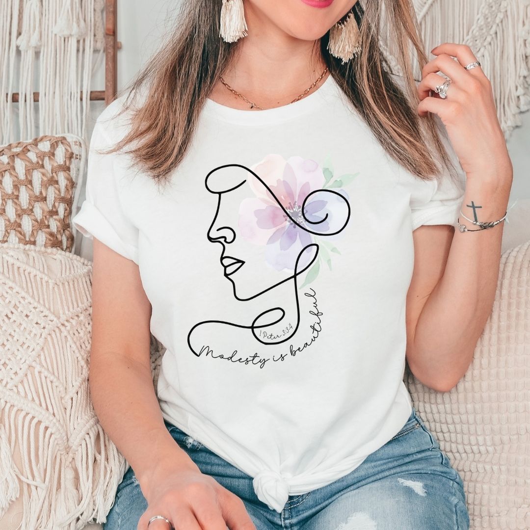 Modesty Is Beautiful Floral Tee