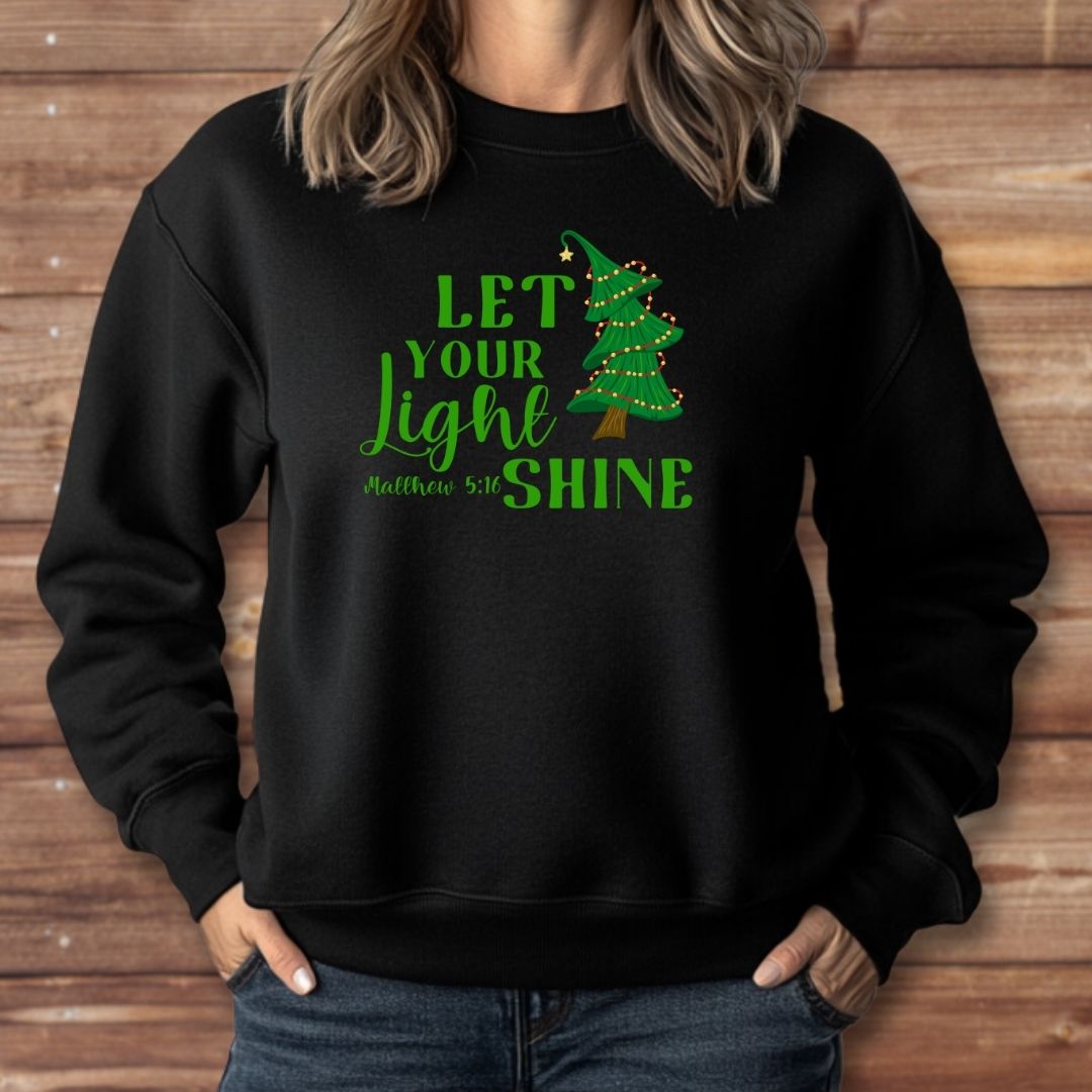 Let Your Light Shine Tree Sweatshirt