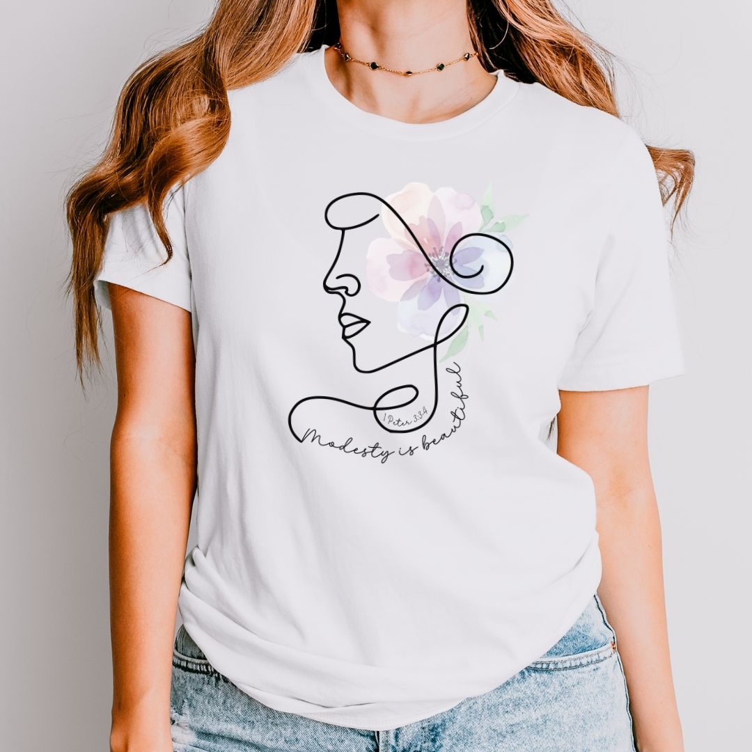 Modesty Is Beautiful Floral Tee