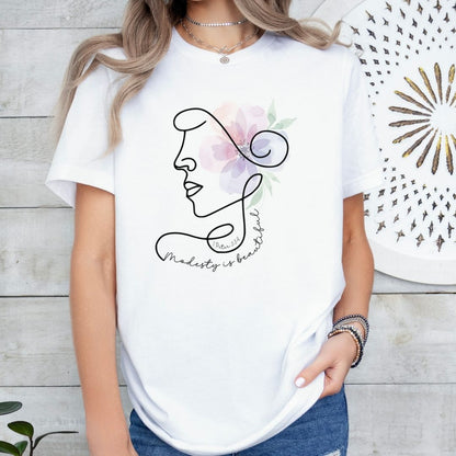 Modesty Is Beautiful Floral Tee