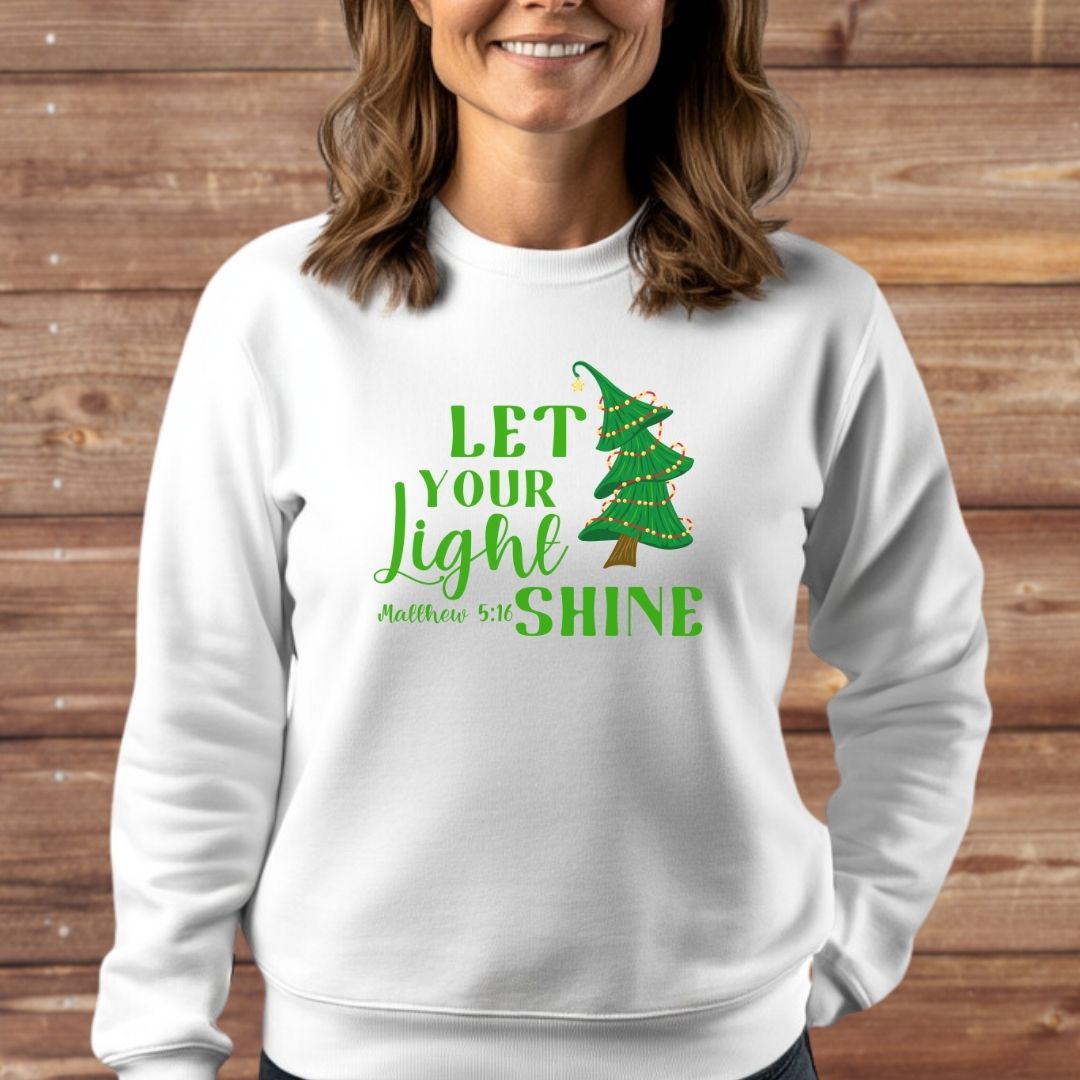 Let Your Light Shine Tree Sweatshirt