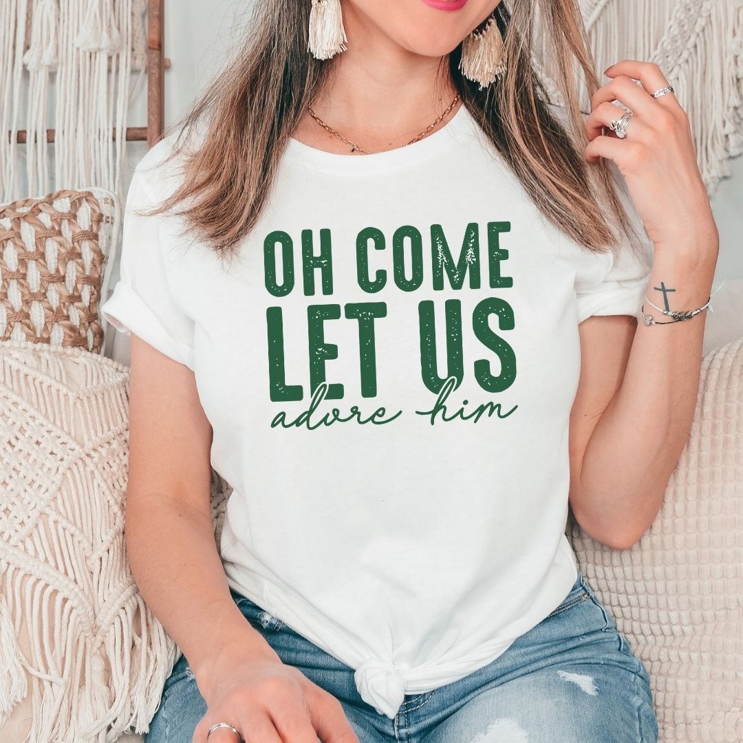Oh Come Let Us Adore Him (Light) Tee