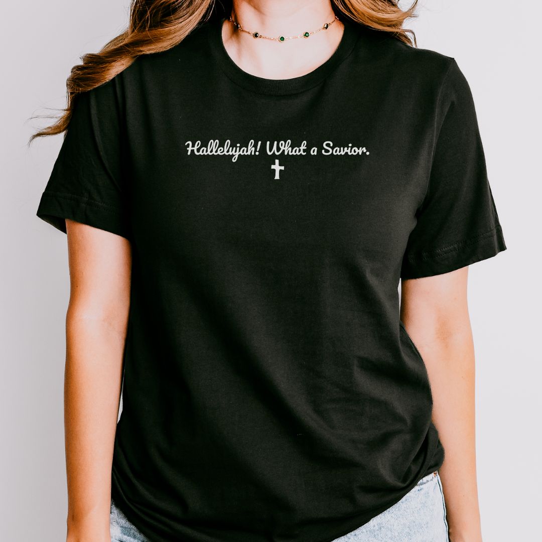 Hallelujah! What a Savior Cross Tee