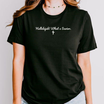 Hallelujah! What a Savior Cross Tee