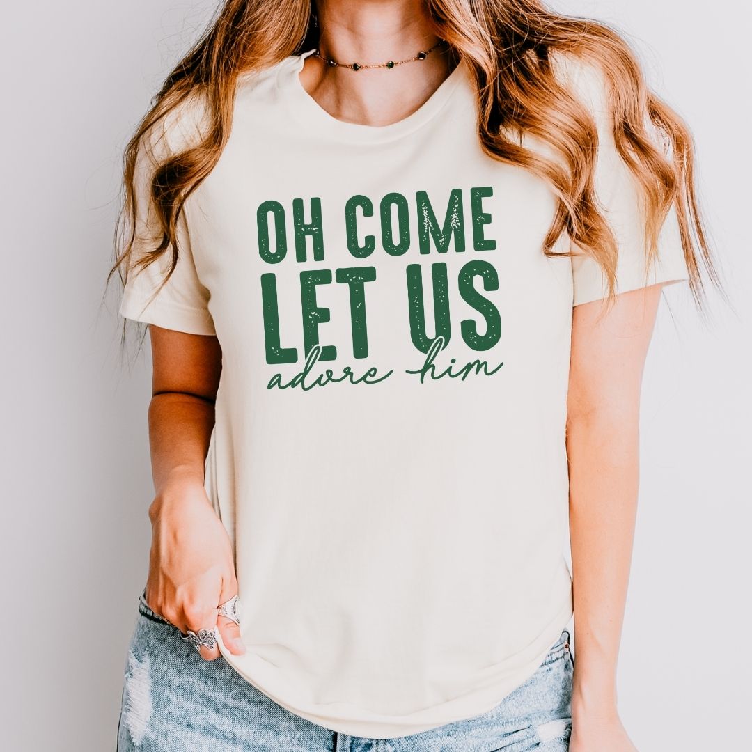 Oh Come Let Us Adore Him (Light) Tee