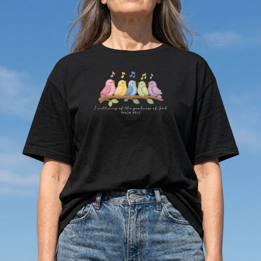 Sing of the Goodness of God Quilt Birds Tee