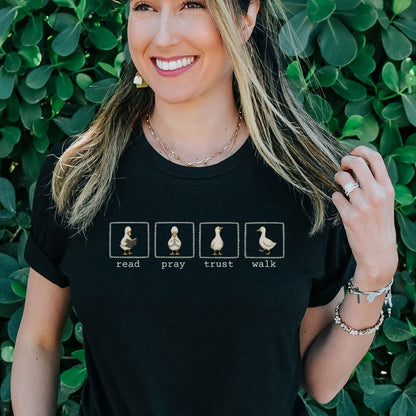 Read Pray Trust Walk Goose Tee