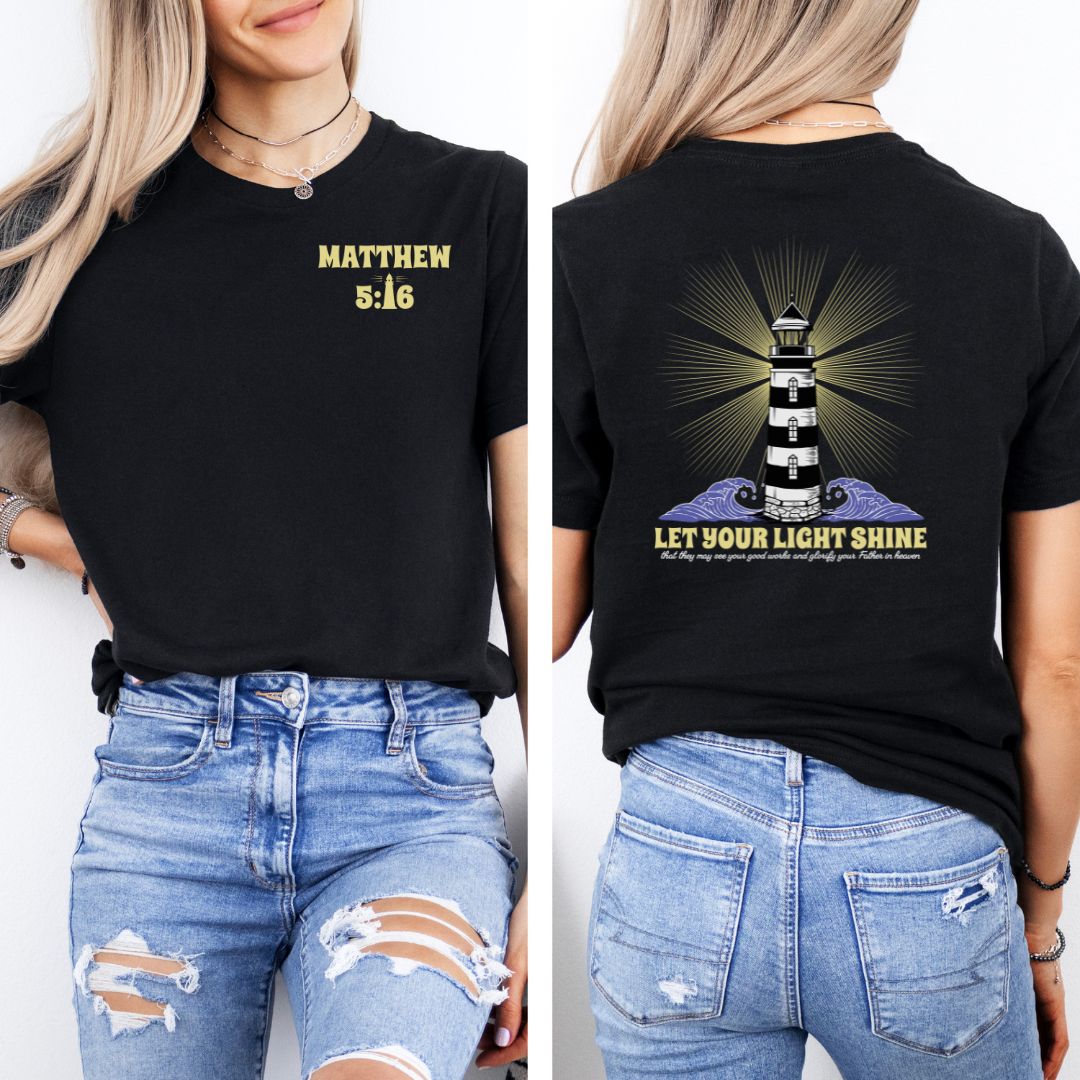 Let your light shine Lighthouse tee