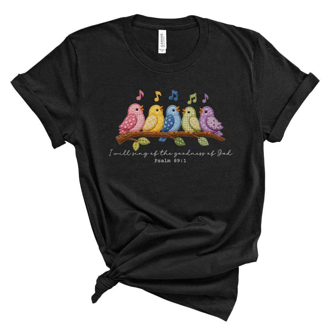 Sing of the Goodness of God Quilt Birds Tee