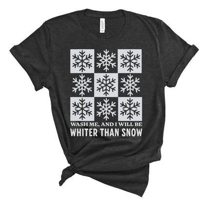 Whiter Than Snow 3x3 White Text Tee
