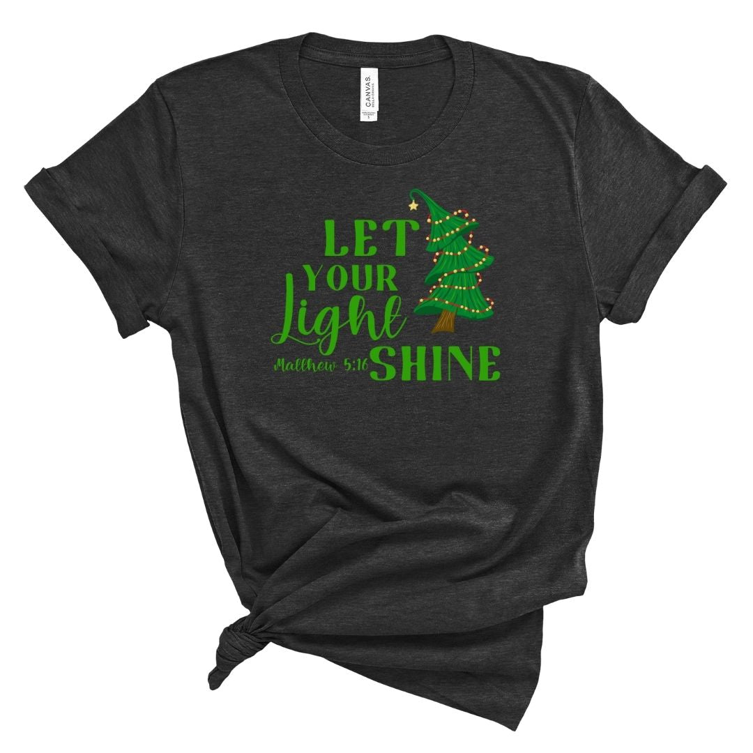 Let Your Light Shine Tree Tee