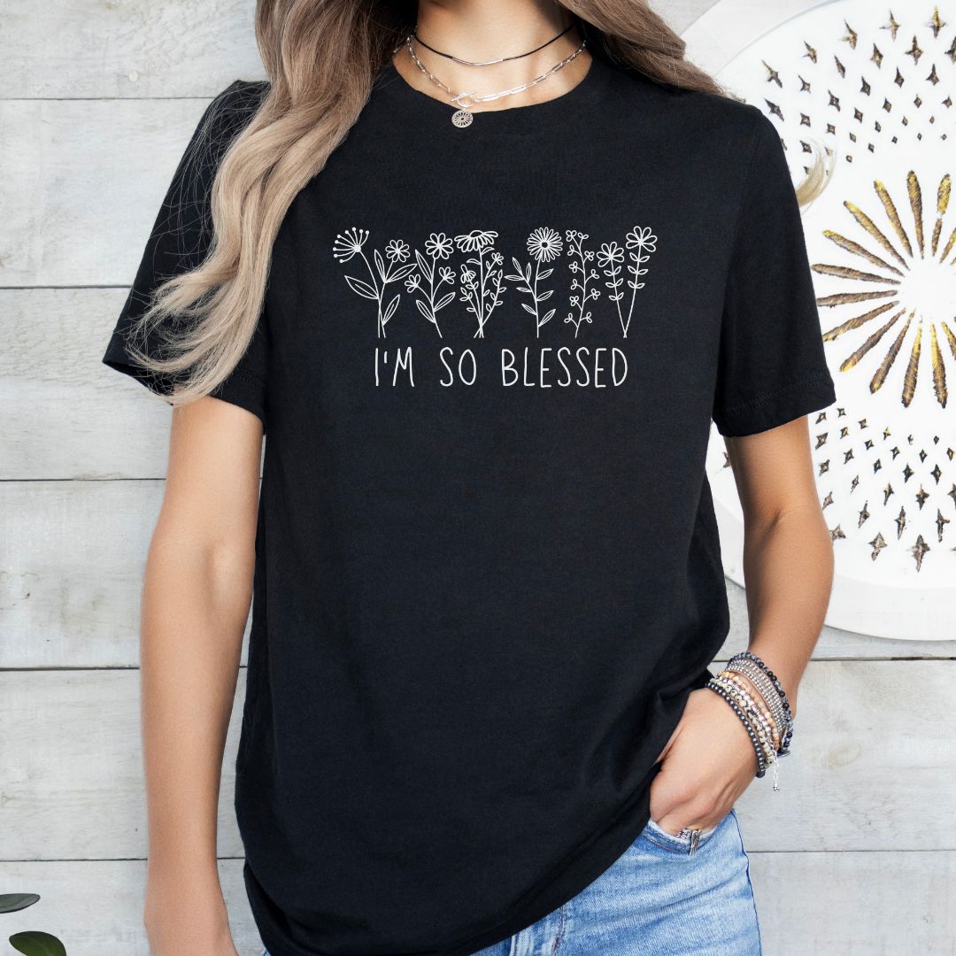 I'm So Blessed Floral Tee
