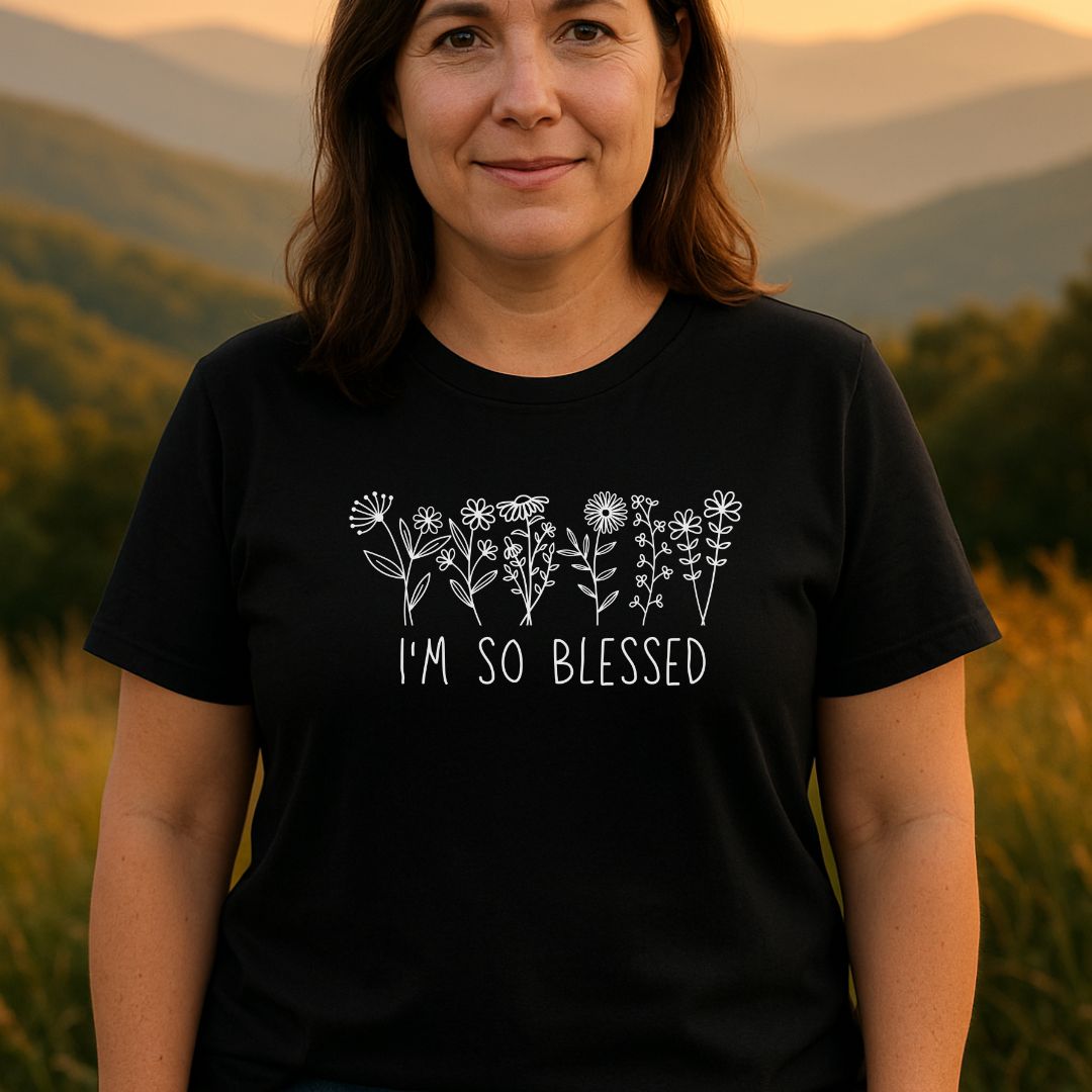 I'm So Blessed Floral Tee