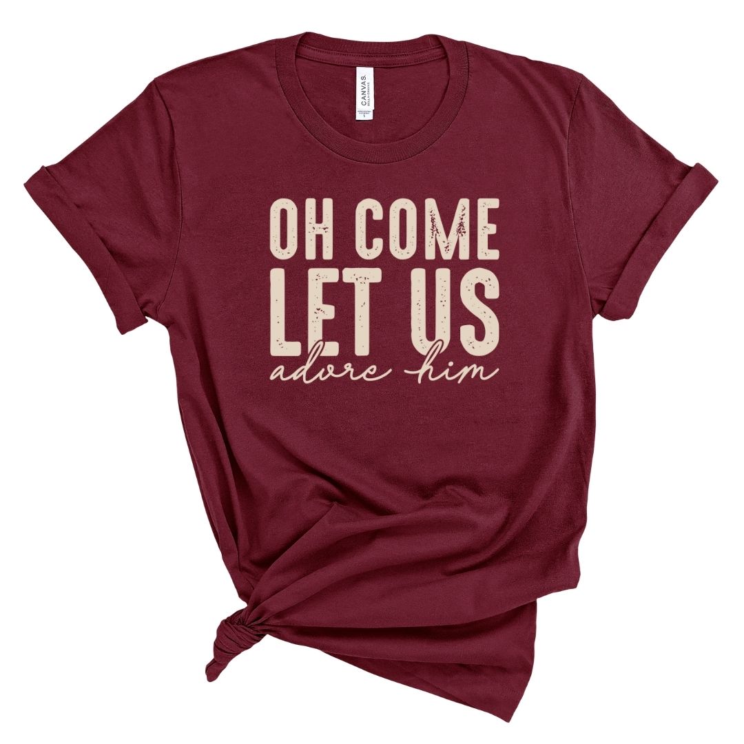 Oh Come Let Us Adore Him (Dark) Tee