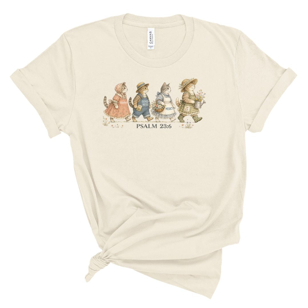 Surely Goodness and Mercy Cat Tee