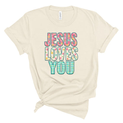 Jesus Loves You Patchwork Tee
