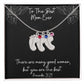 Engraved Baby Feet Necklace with Birthstones