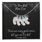 Engraved Baby Feet Necklace with Birthstones