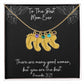 Engraved Baby Feet Necklace with Birthstones