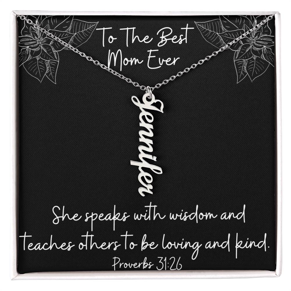 Proverbs 31:26 - Personalized Name Necklace