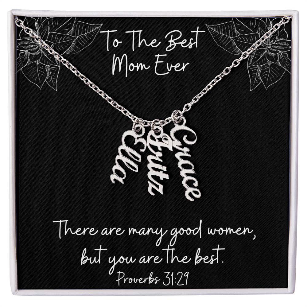 Proverbs 31:29 - Personalized Name Necklace