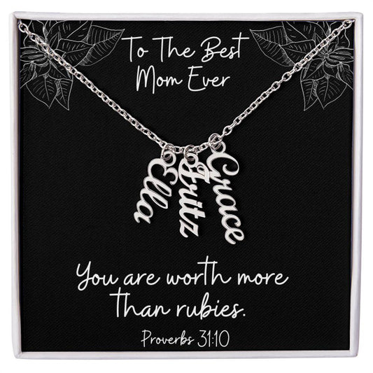 Proverbs 31:10 Personalized Necklace