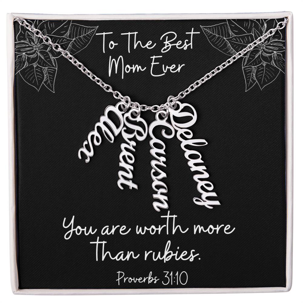 Proverbs 31:10 Personalized Necklace