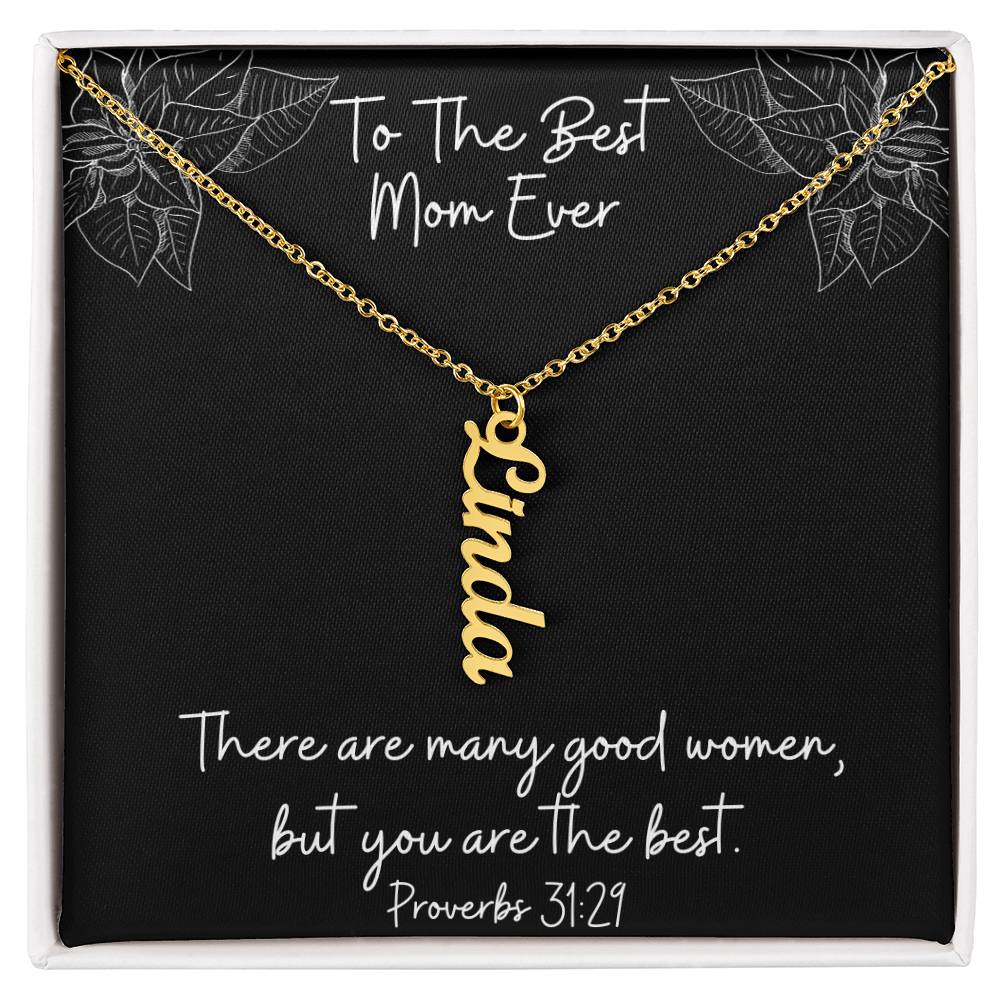 Proverbs 31:29 - Personalized Name Necklace