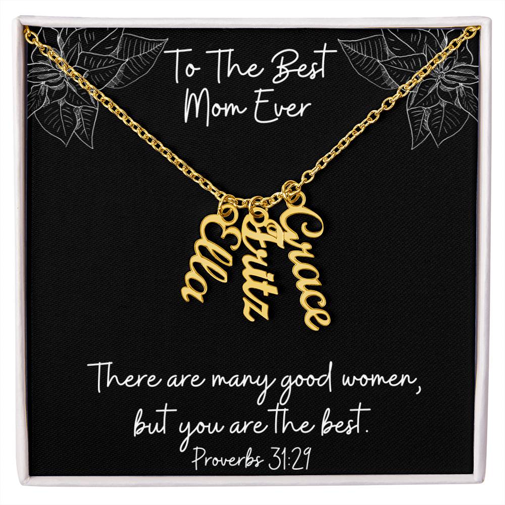 Proverbs 31:29 - Personalized Name Necklace