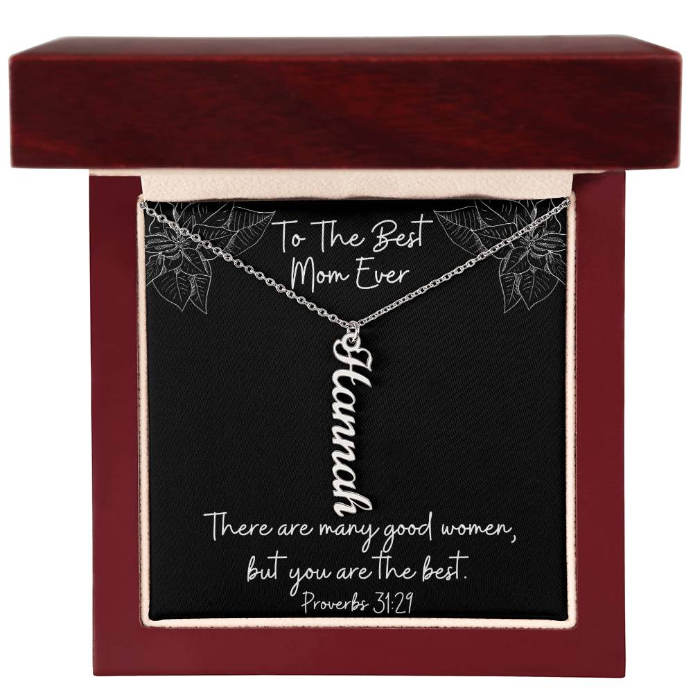 Proverbs 31:29 - Personalized Name Necklace