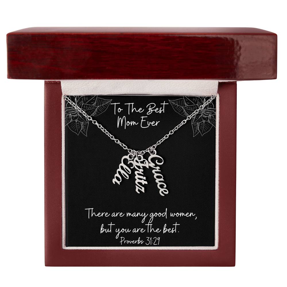 Proverbs 31:29 - Personalized Name Necklace