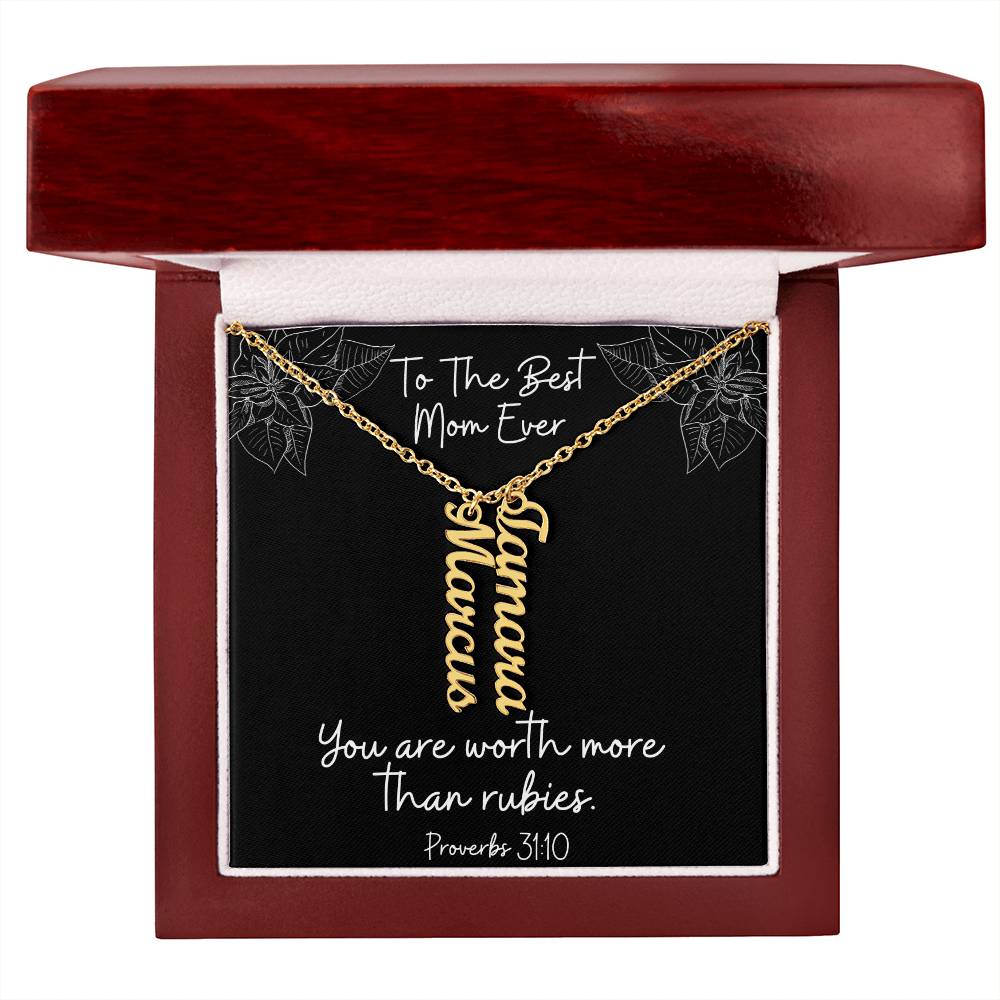 Proverbs 31:10 Personalized Necklace