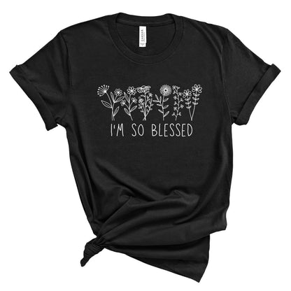 I'm So Blessed Floral Tee