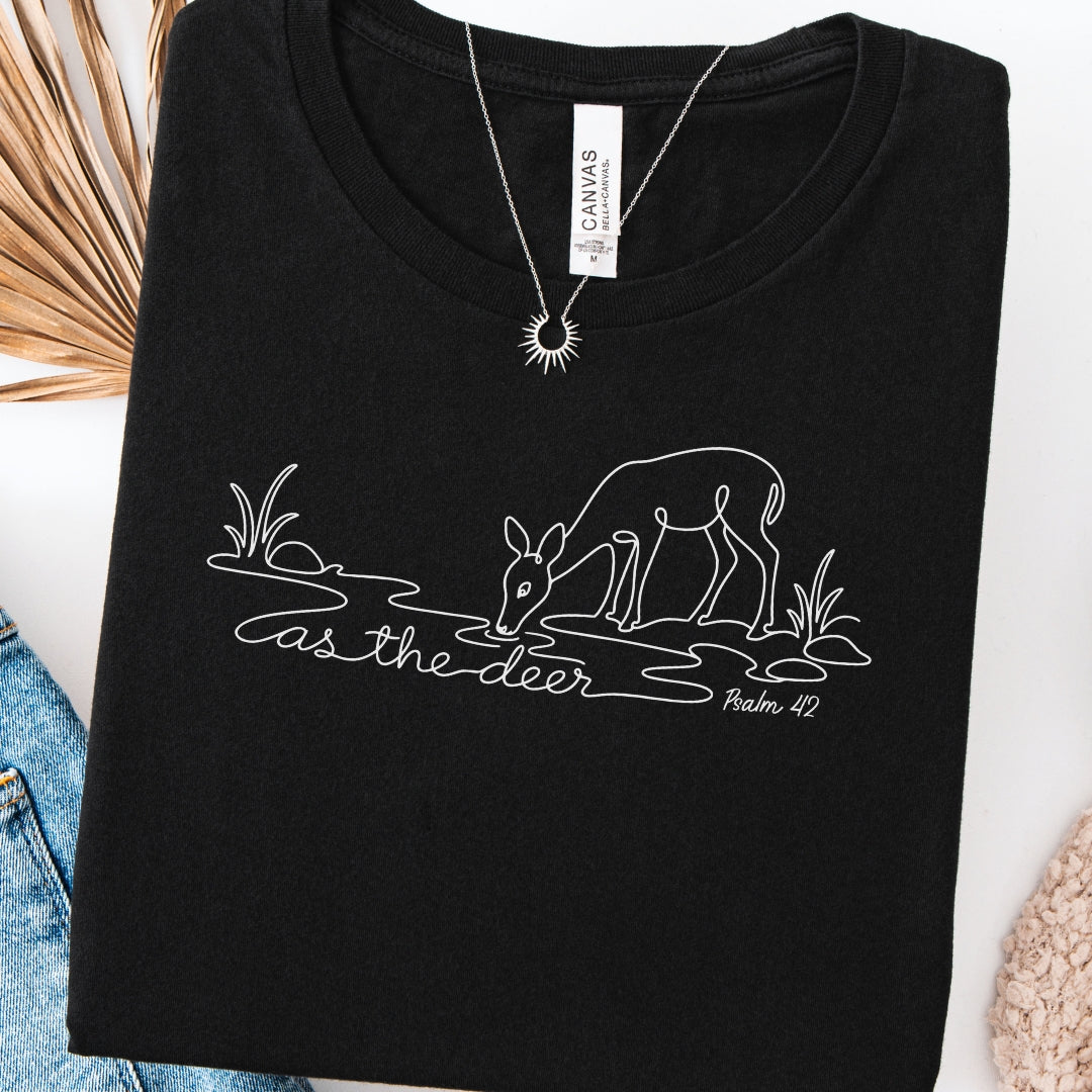 As the deer line art tee