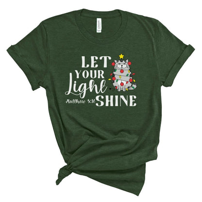 Let your Light Shine Cat tee