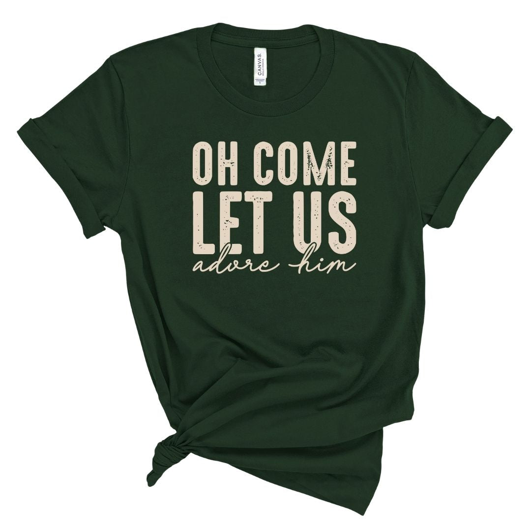 Oh Come Let Us Adore Him (Dark) Tee