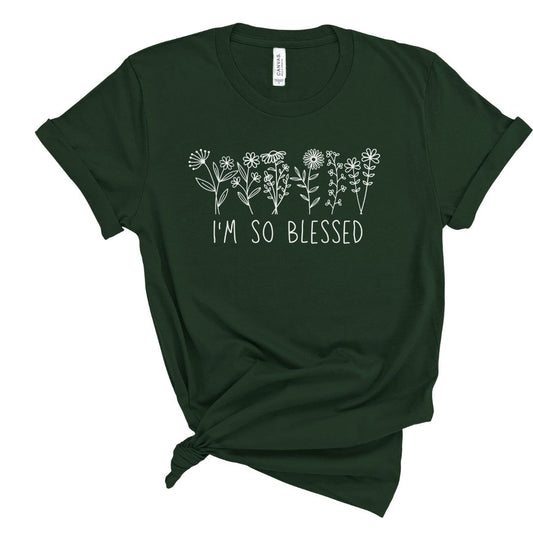 I'm So Blessed Floral Tee