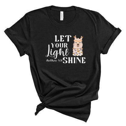 Let your Light Shine Llama Tee