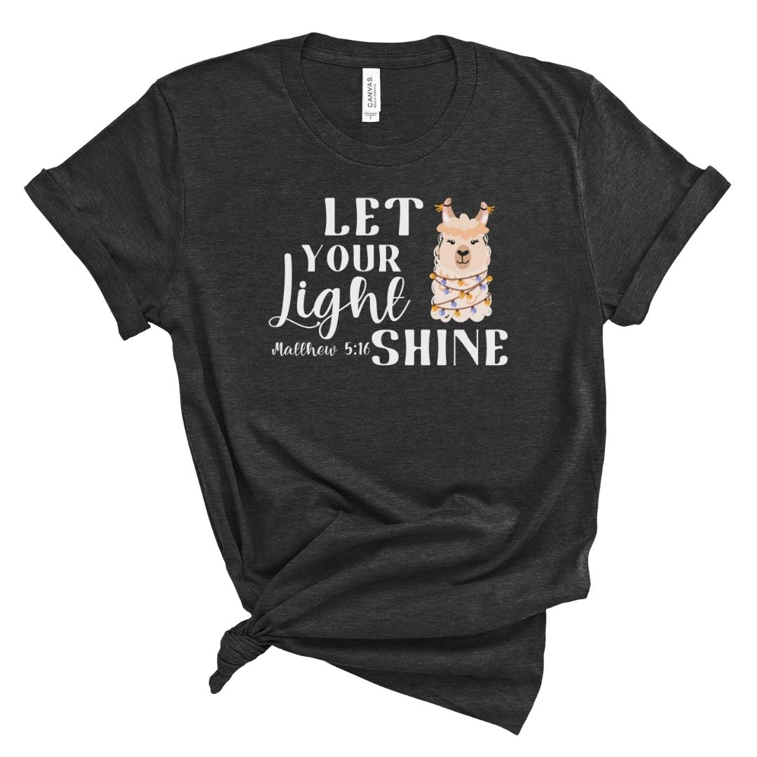 Let your Light Shine Llama Tee