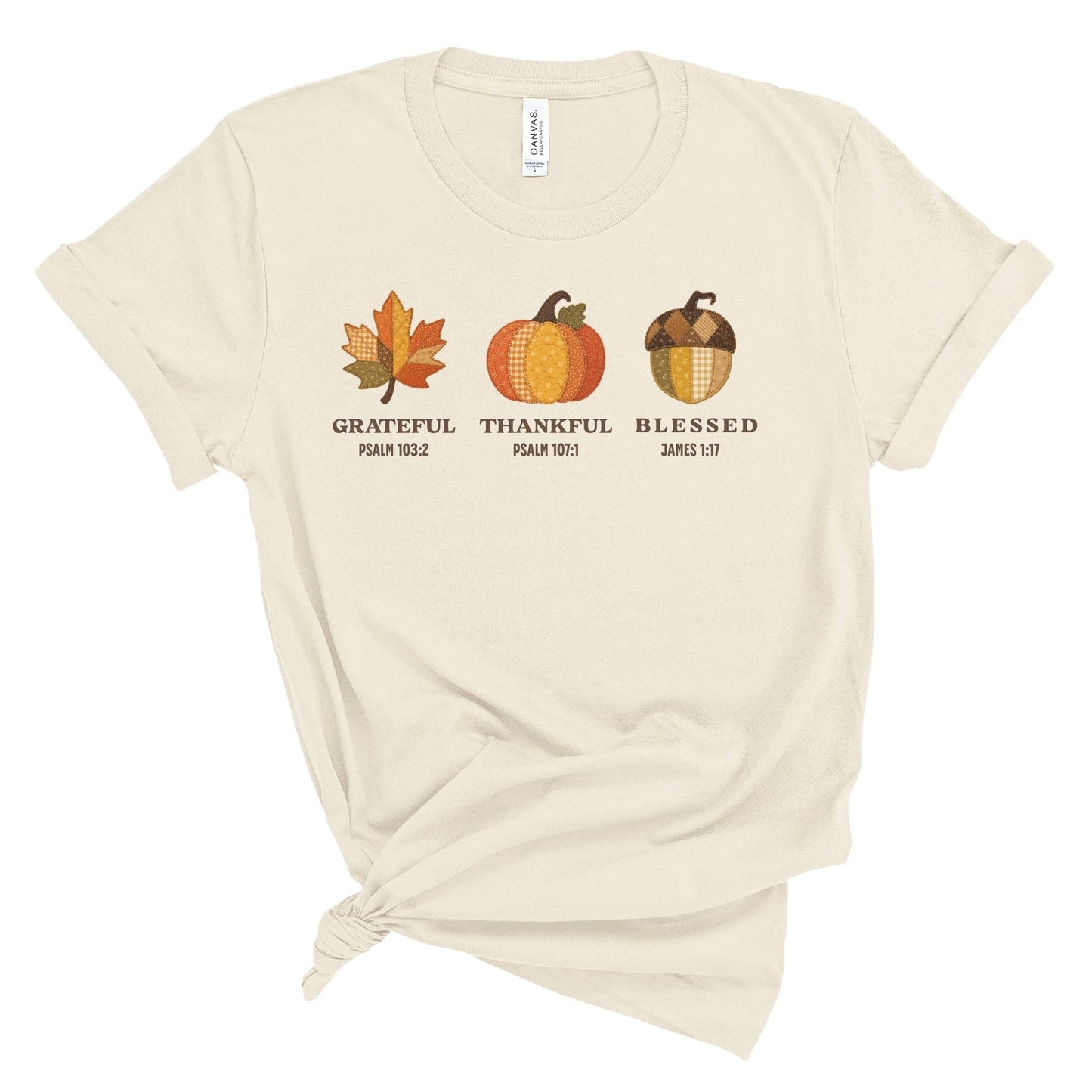Grateful Thankful Blessed Fall Tee
