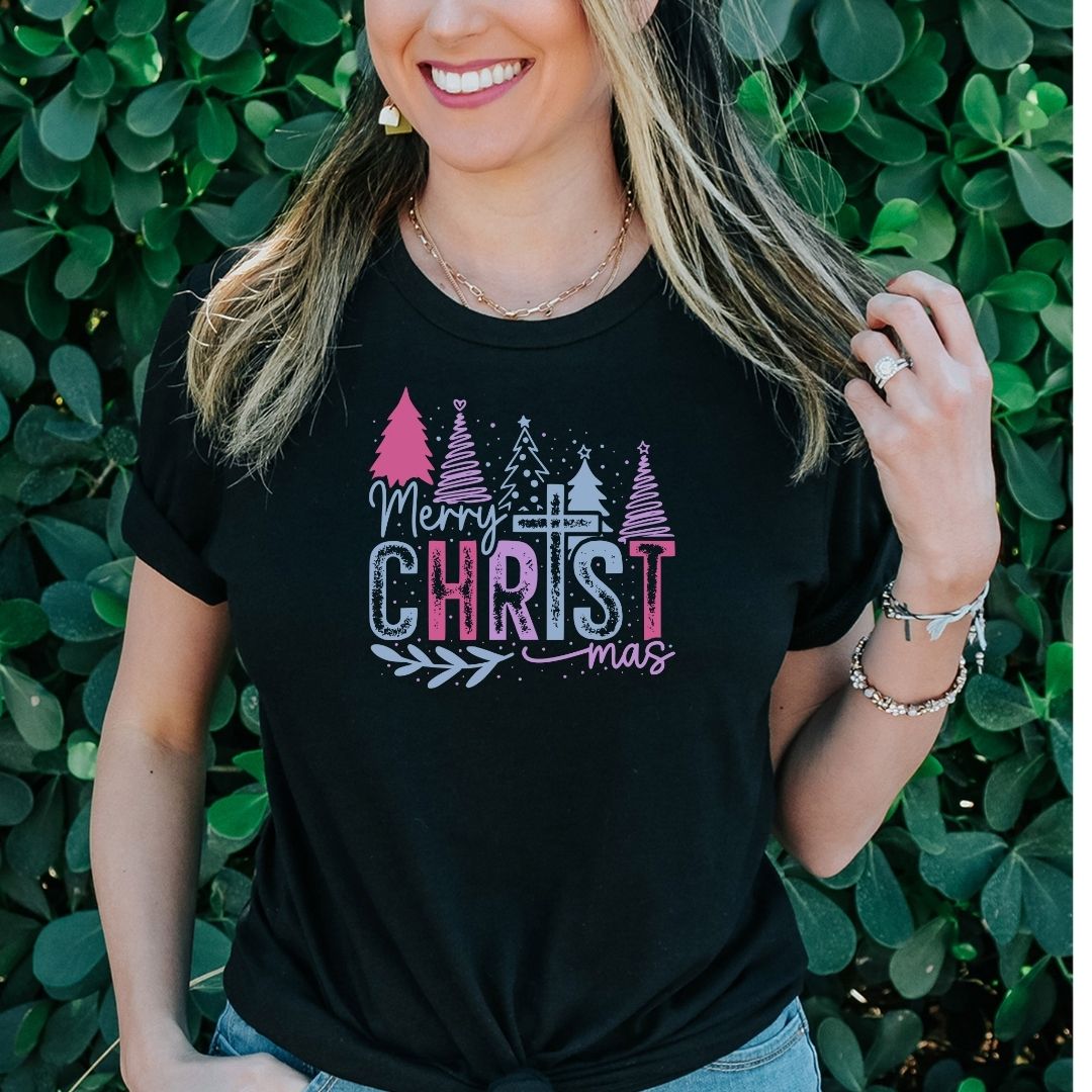 Merry Christmas Trees (Dark) Tee