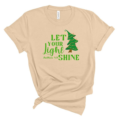 Let Your Light Shine Tree Tee