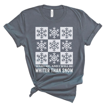 Whiter Than Snow 3x3 White Text Tee