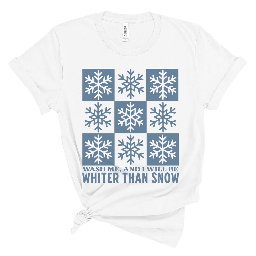 Whiter Than Snow 3x3 Dark Text Tee