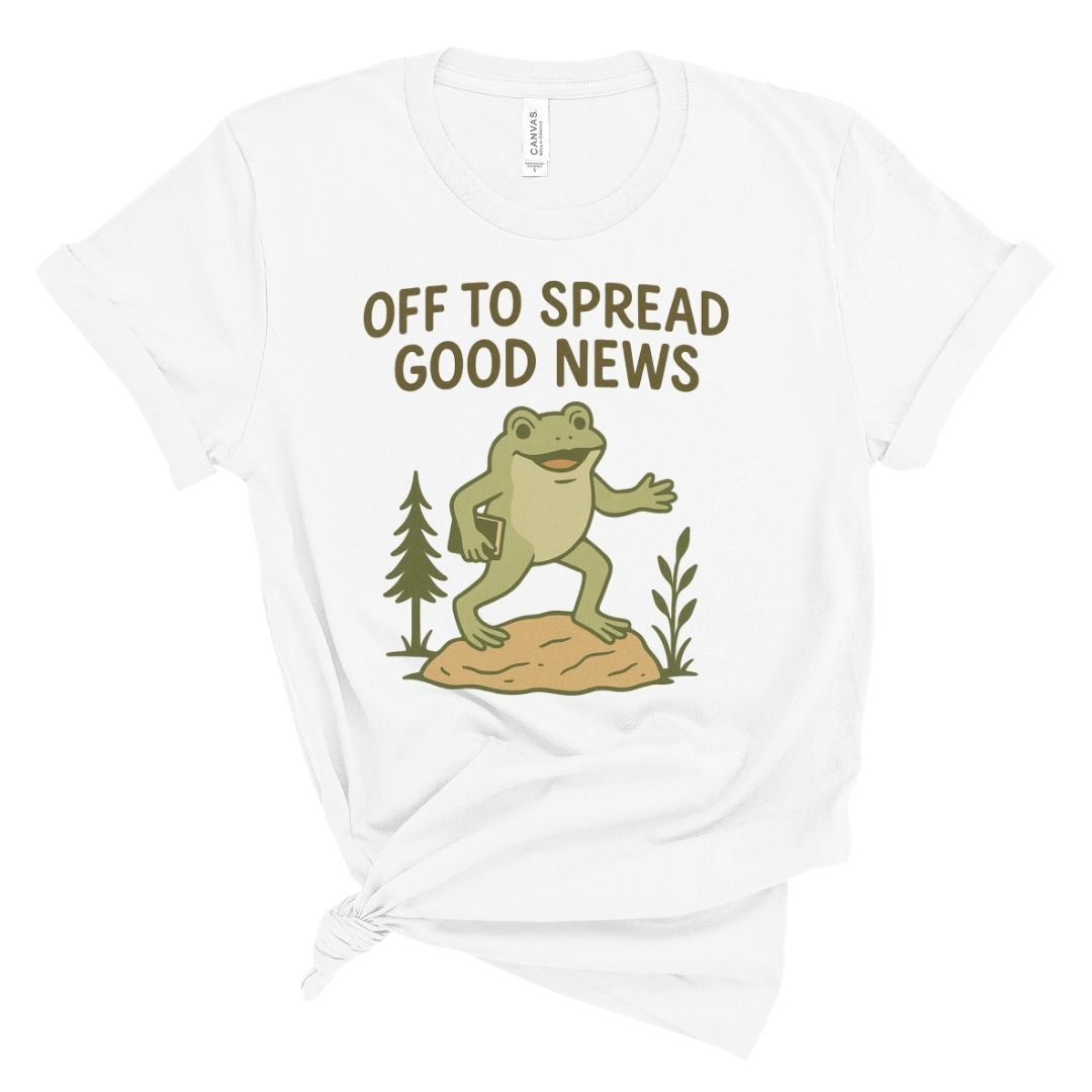 Off to spread good news frog Tee