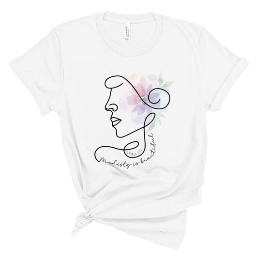 Modesty Is Beautiful Floral Tee