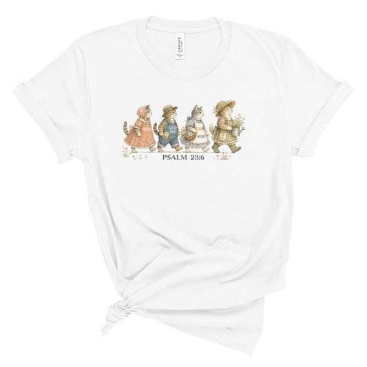 Surely Goodness and Mercy Cat Tee