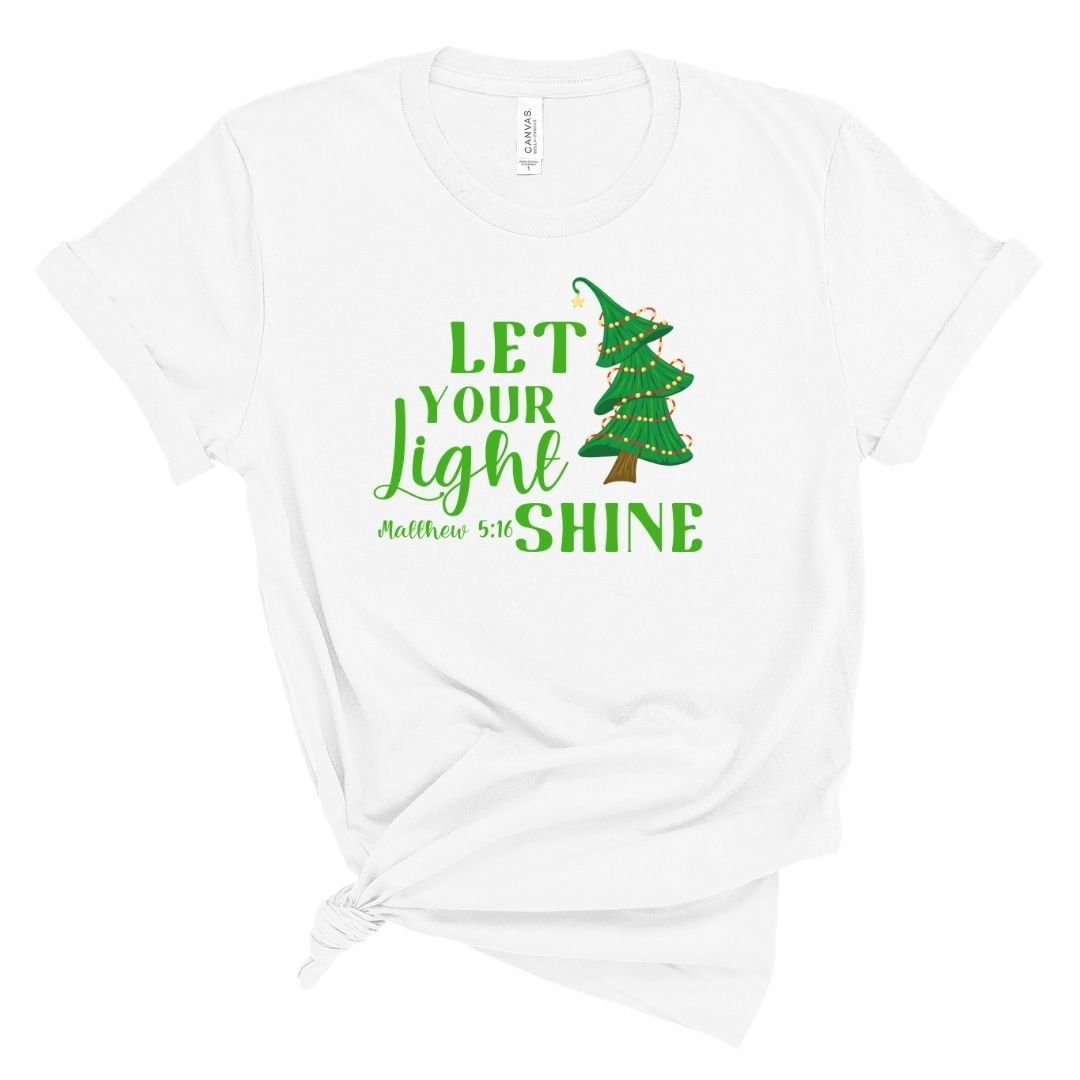 Let Your Light Shine Tree Tee