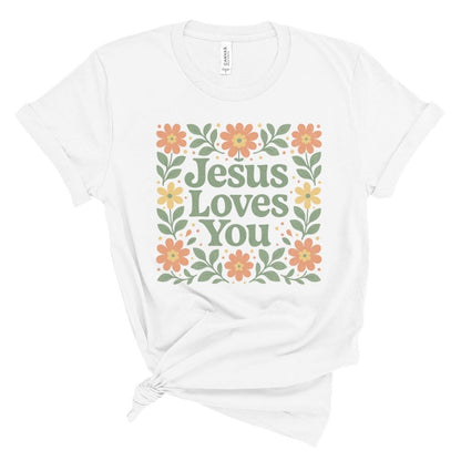 Jesus Loves You Folk Art Tee