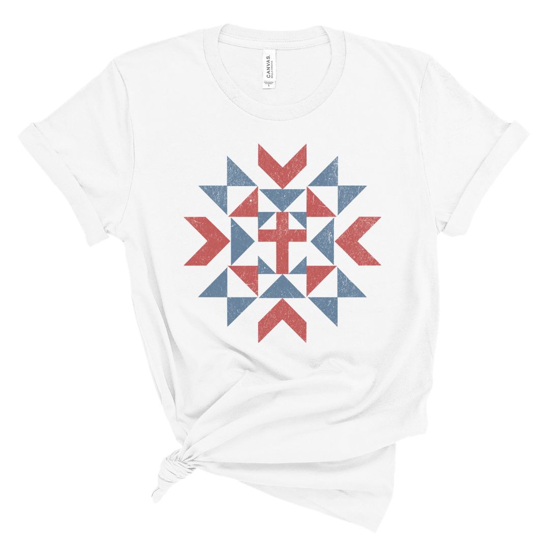 Patriotic Geometric Tee